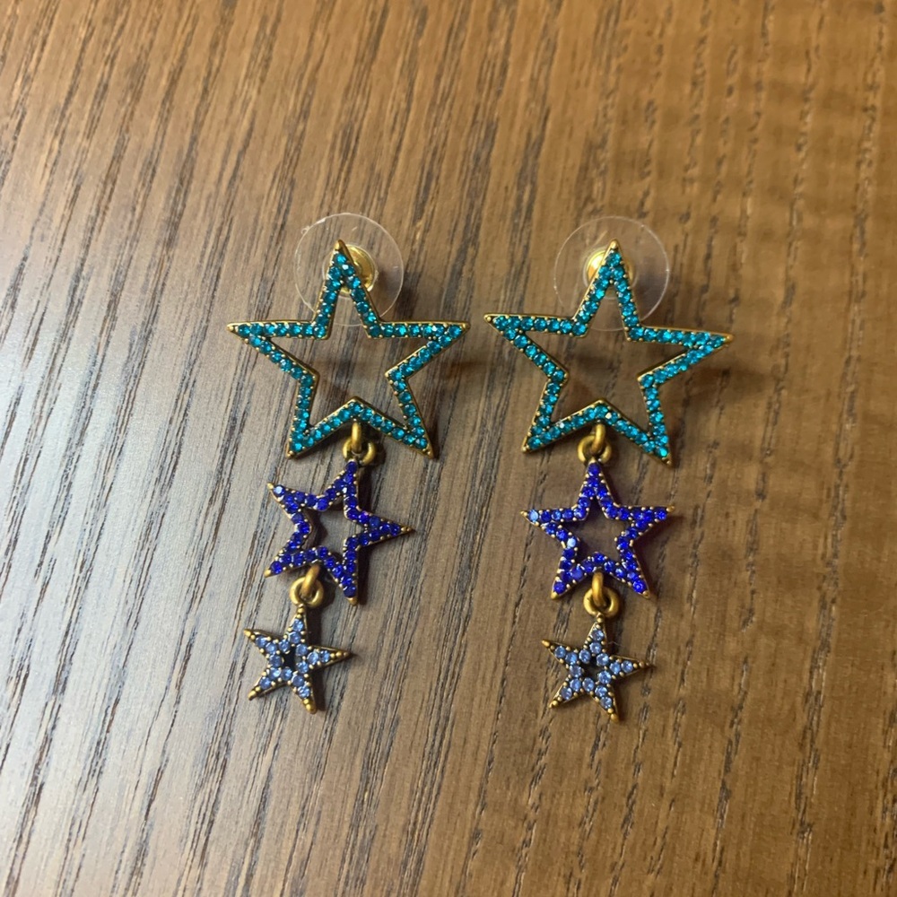 PRELOVED BEADED STAR EARRINGS